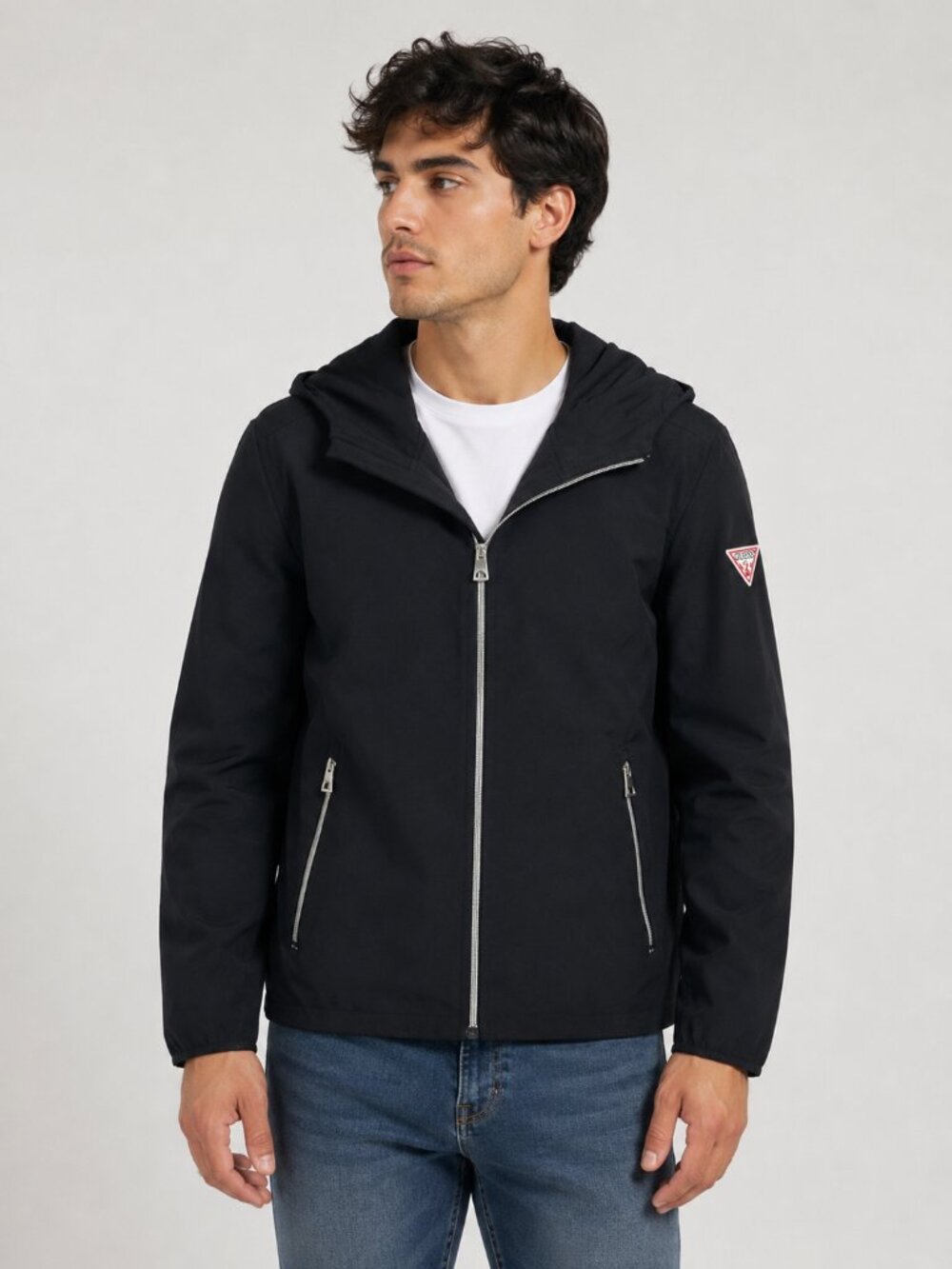 Guess hooded windbreaker, size M